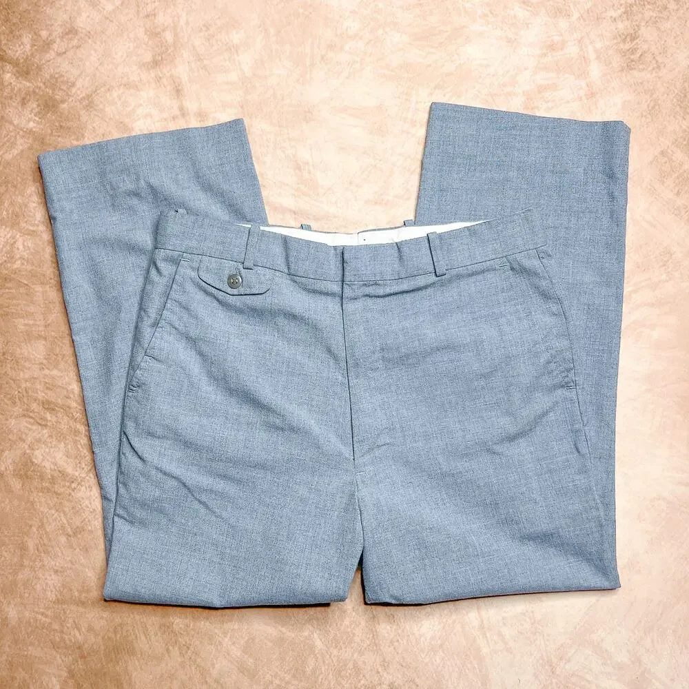 Vintage 80s Levi Strauss & Co. Trousers Pants Blue Straight Leg Retro Formal